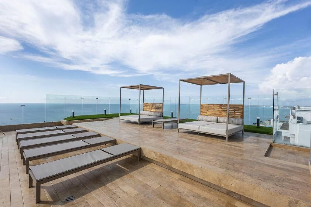 Beachfront Condo, Fl 16 Murano Centro 1- El Cabrero, Near Walled City, Airport Pick Up Apartamento Cartagena