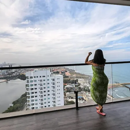 Beachfront Condo, Fl 16 Murano Centro 1- El Cabrero, Near Walled City, Airport Pick Up * Cartagena
